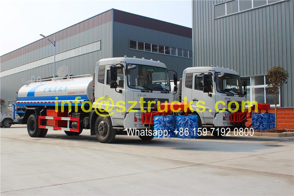 DongFeng Tianjin 10CBM guardrail washing truck for sale