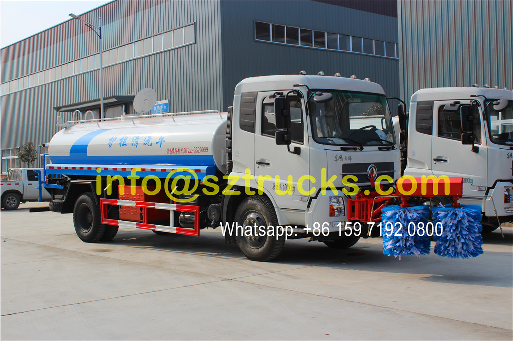DongFeng Tianjin 10CBM guardrail washing truck for sale