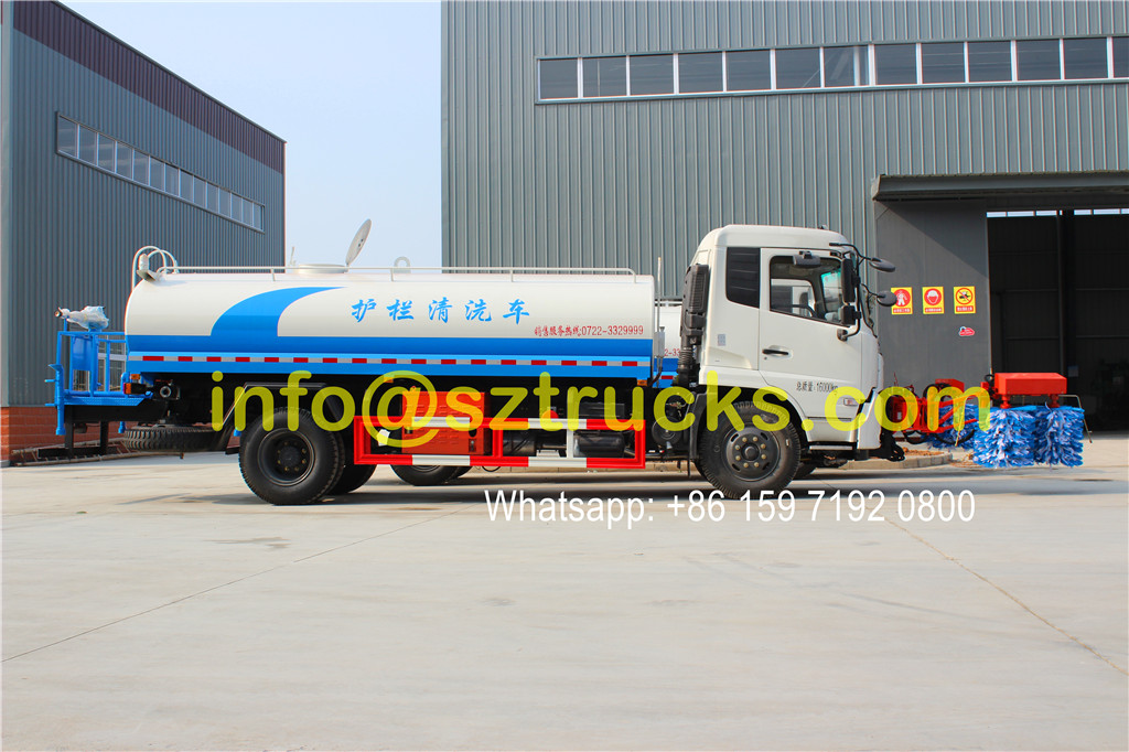 DongFeng Tianjin 10CBM guardrail washing truck for sale