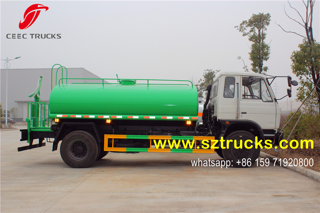 10CBM green painting water tanker truck for Ecuador