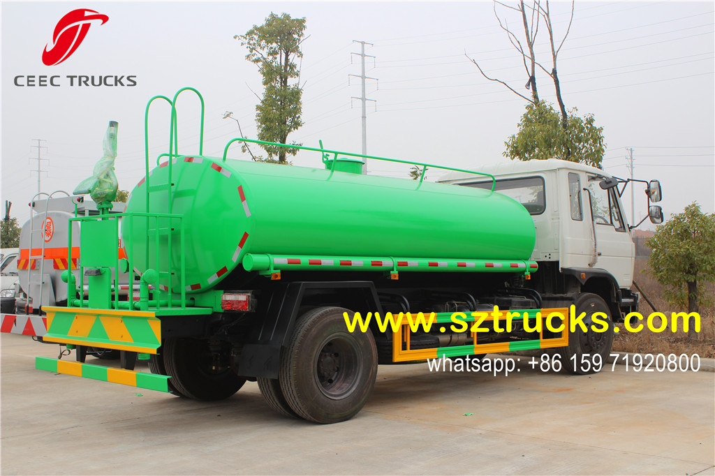 10CBM green painting water tanker truck for Ecuador