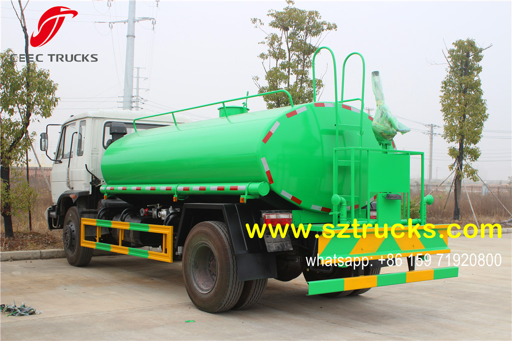 10CBM green painting water tanker truck for Ecuador