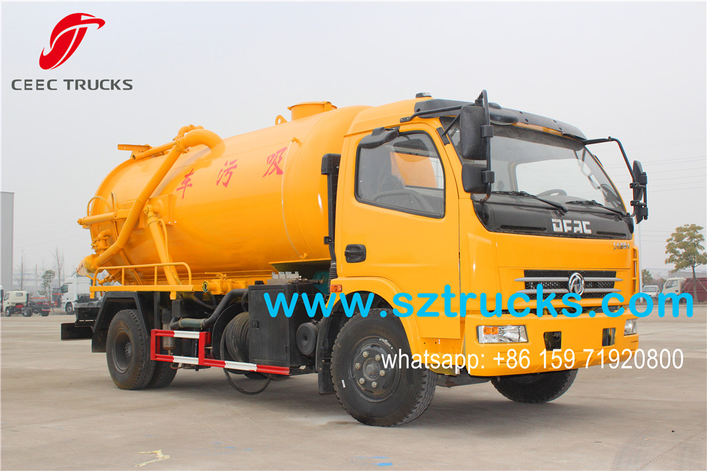 6000liter vacuum sewage suction tanker truck