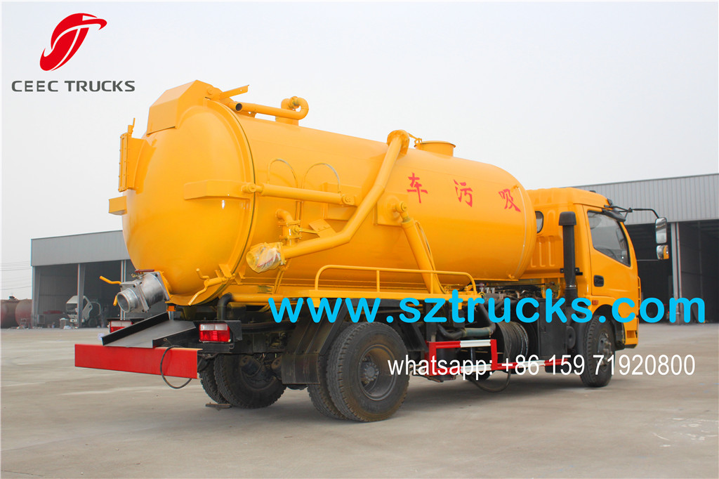 6000liter vacuum sewage suction tanker truck