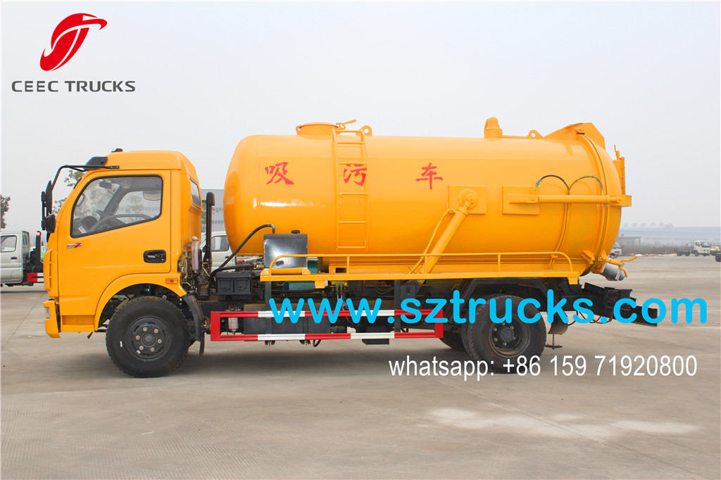 6000liter vacuum sewage suction tanker truck