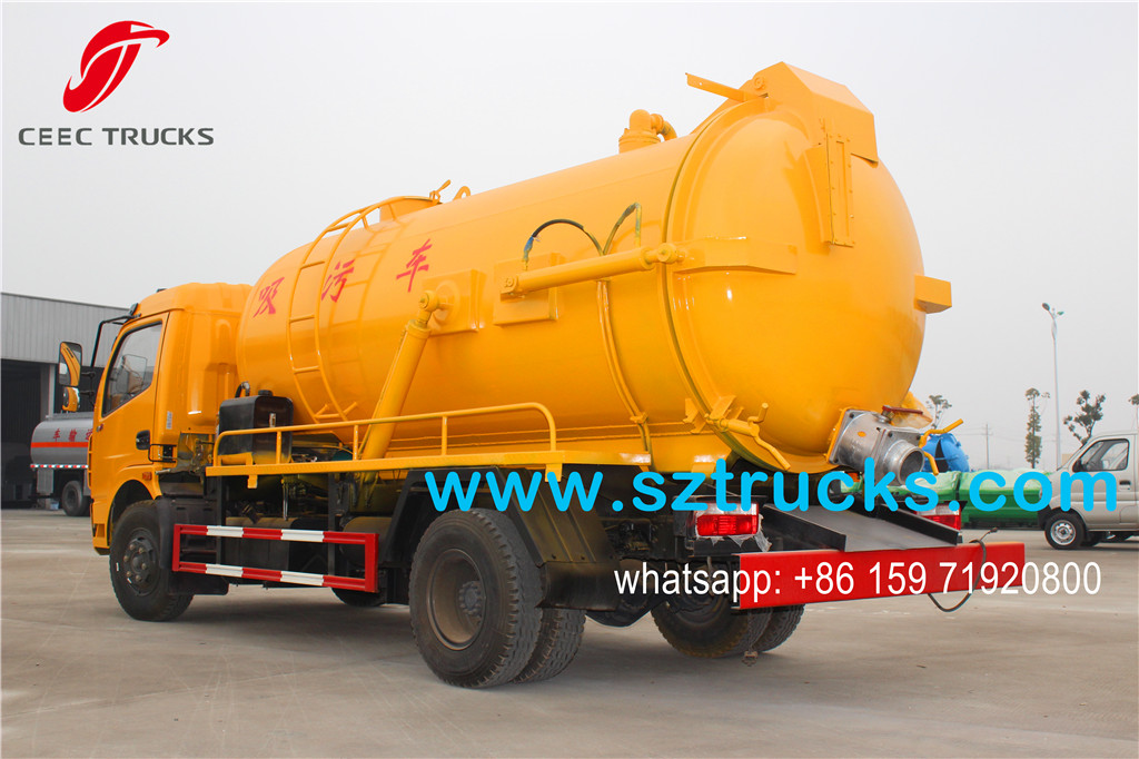 6000liter vacuum sewage suction tanker truck
