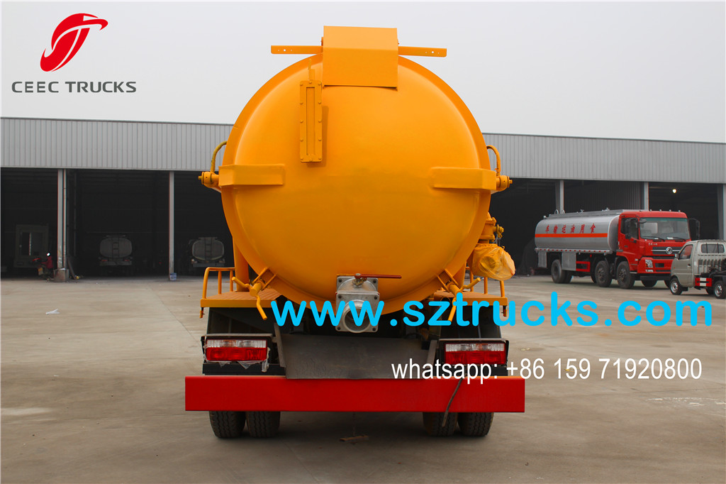 6000liter vacuum sewage suction tanker truck