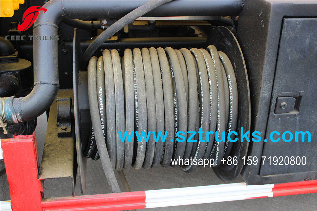 6CBM Cesspit Emptier High pressure jetting pipeline