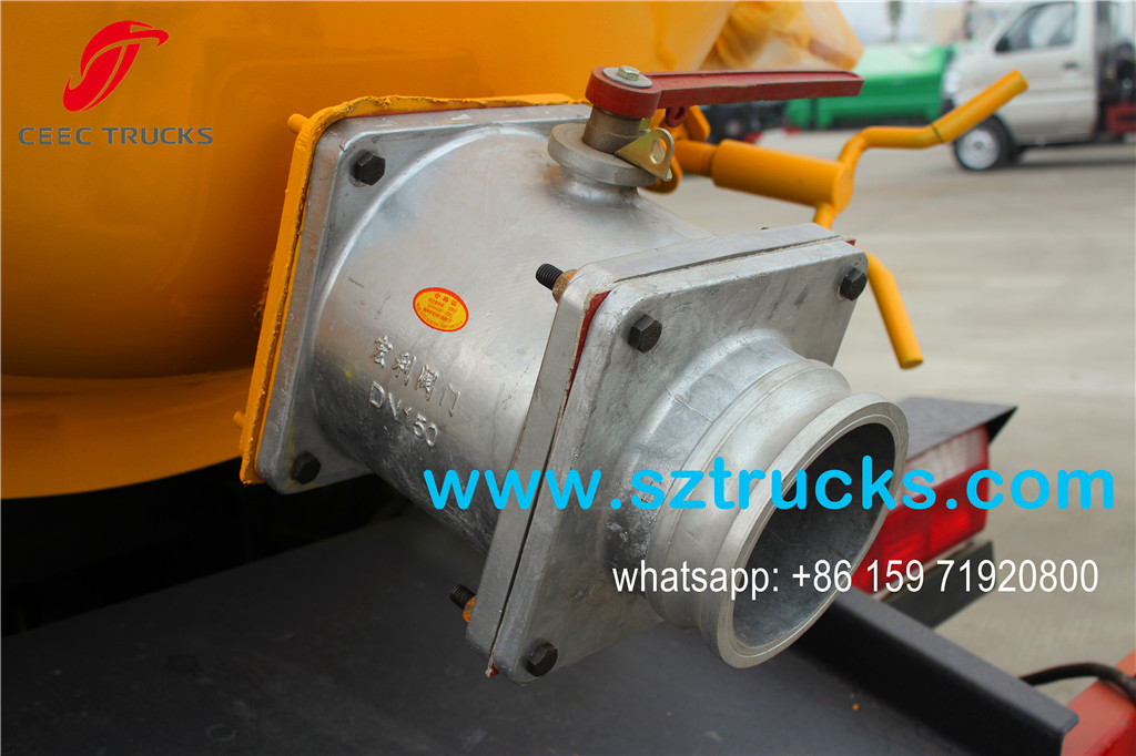 6CBM Cesspit Emptier rear discharging valve