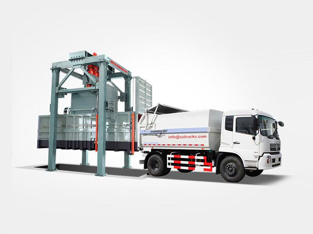 CEEC TRUCKS produced Docking garbage truck on working