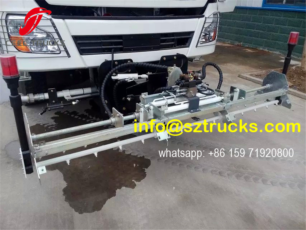RHD 375HP high pressure jetting truck front spraying system