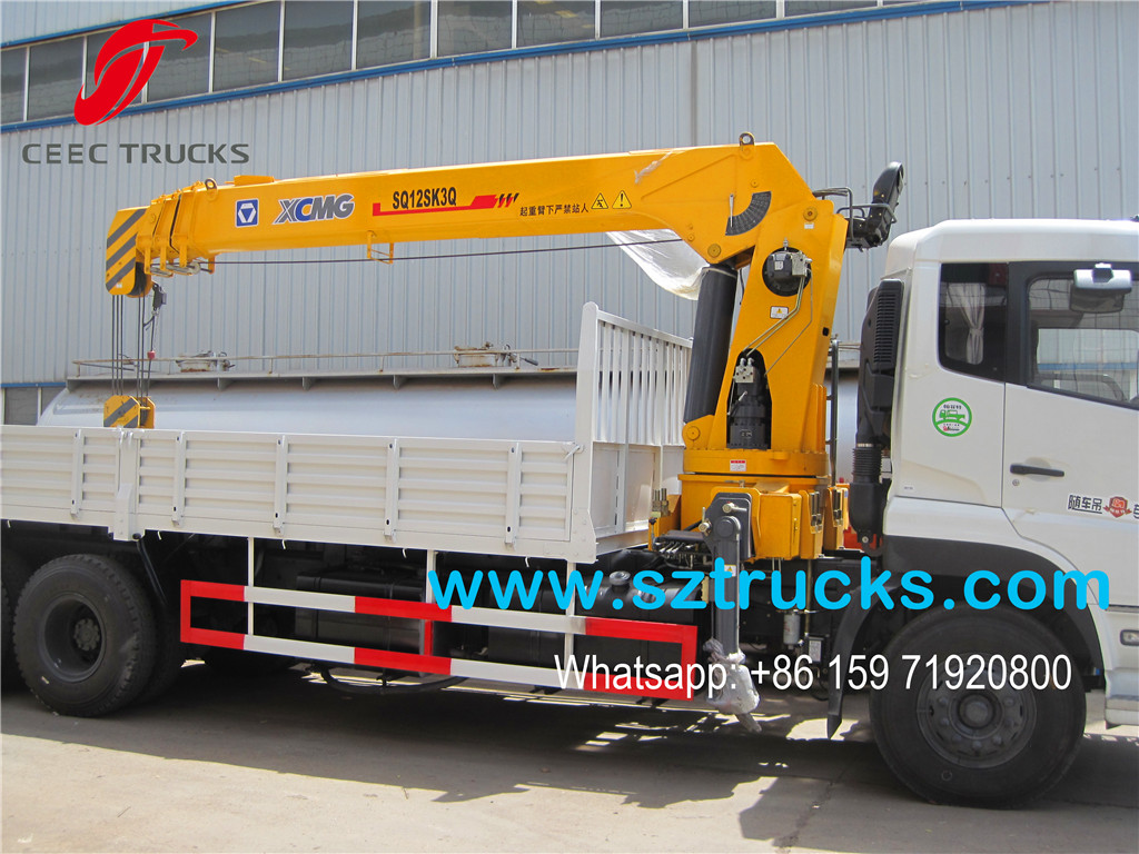 12Tons mounted crane cargo truck