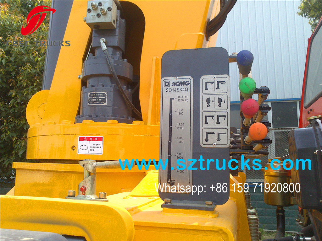 14Tons telescopic truck mounted crane