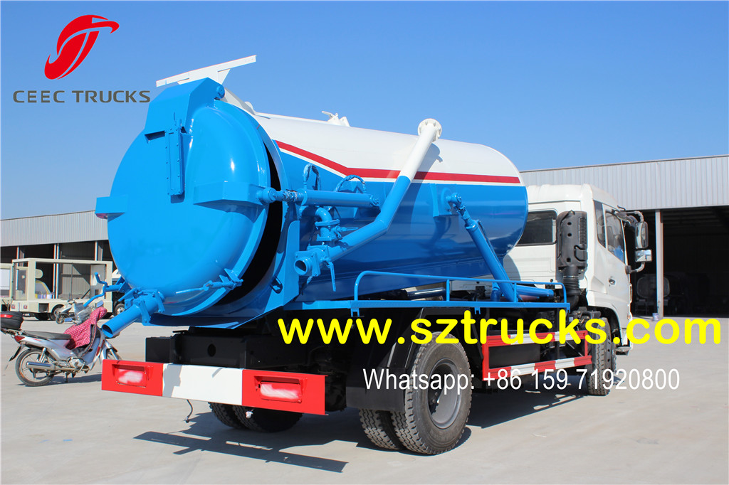 DFAC brand 8CBM vacuum sewage suction tanker truck