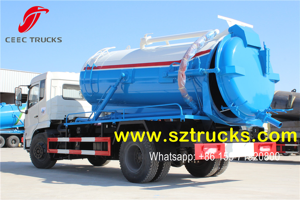 DFAC brand 8CBM vacuum sewage suction tanker truck