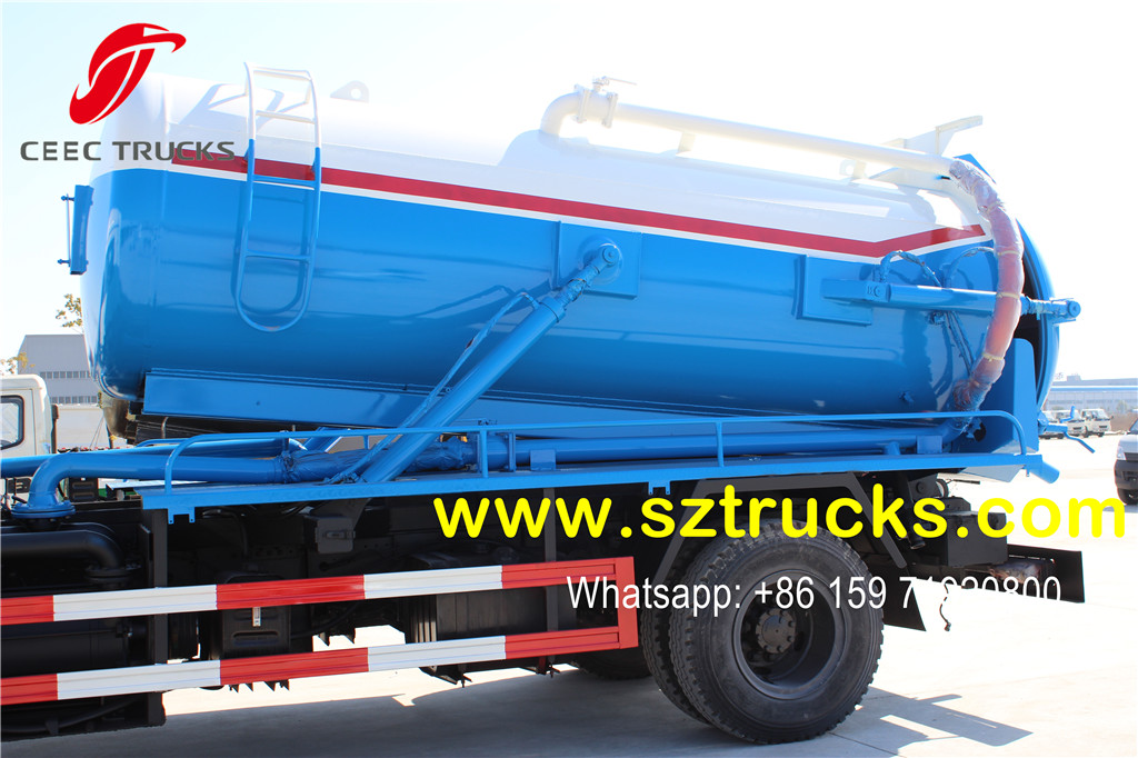 DFAC brand 8CBM vacuum sewage suction tanker truck