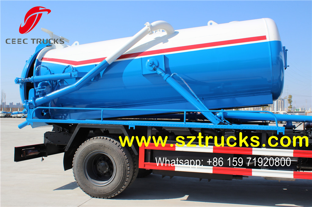 DFAC brand 8CBM vacuum sewage suction tanker truck