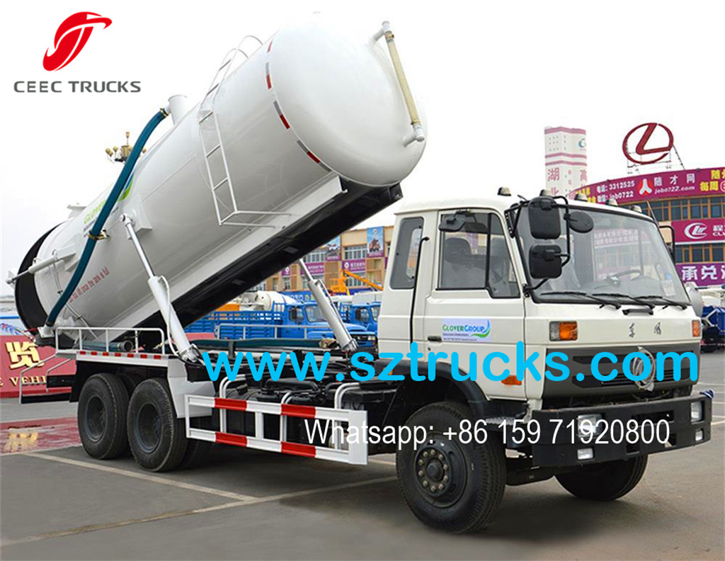 DFAC 6x4 vacuum sewage suction truck