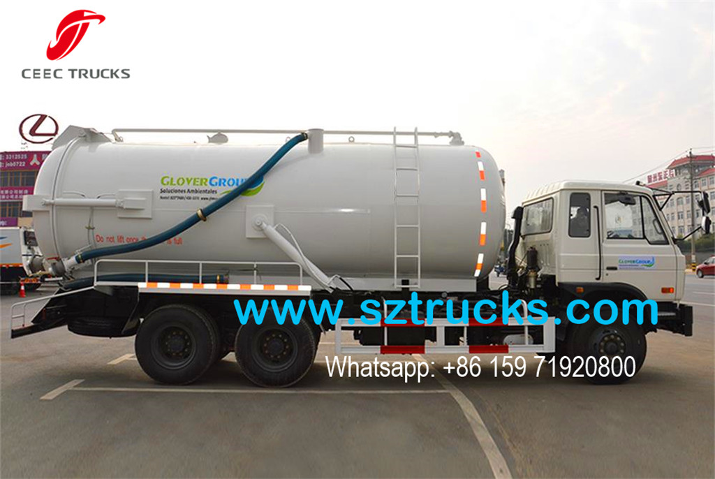 DFAC 6x4 vacuum sewage suction truck