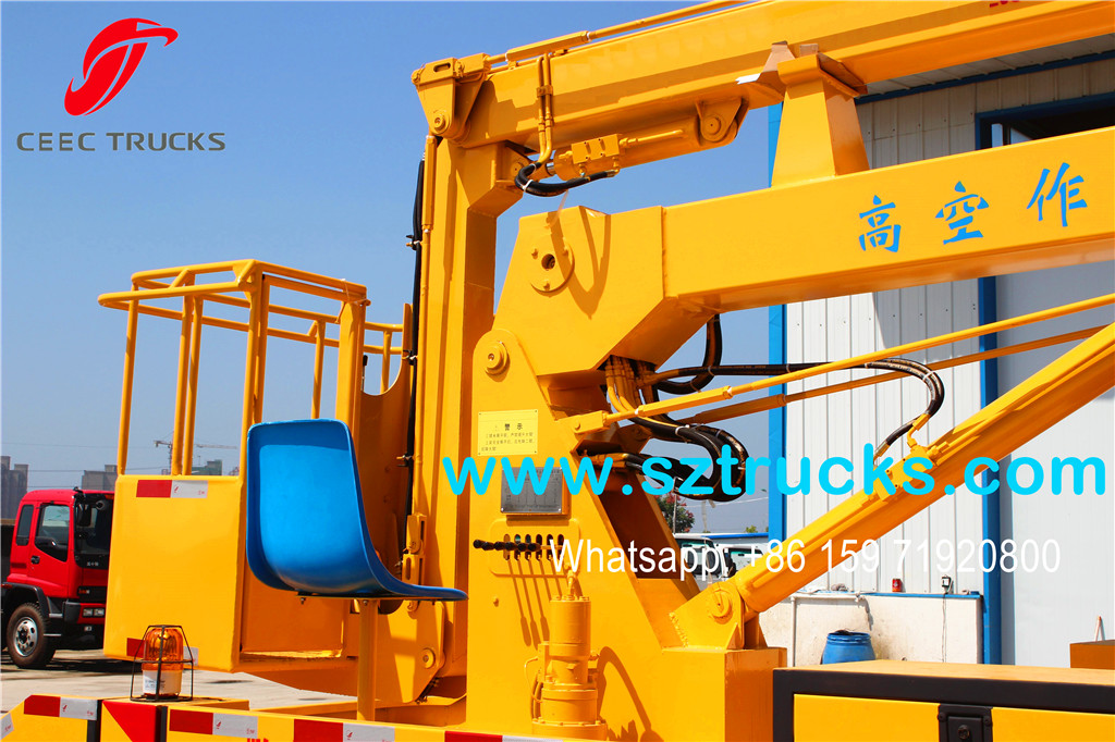 14m ISUZU aerial work platform truck operation seat
