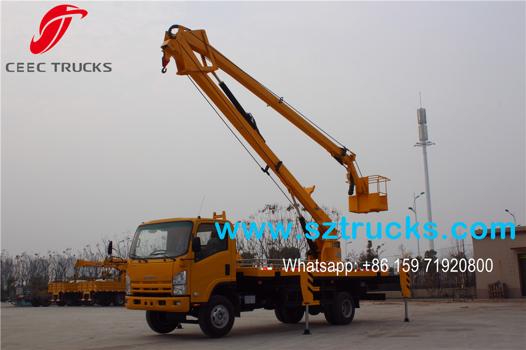 ISUZU 18m Aerial Working Platform for testing