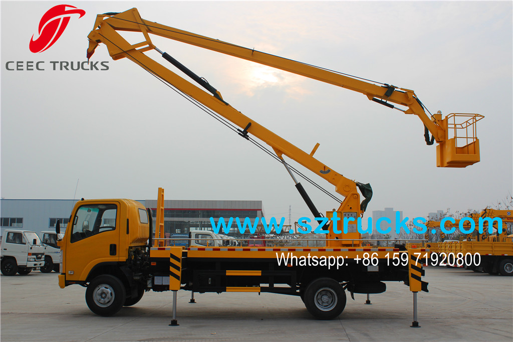 ISUZU 18m Aerial Working Platform for testing