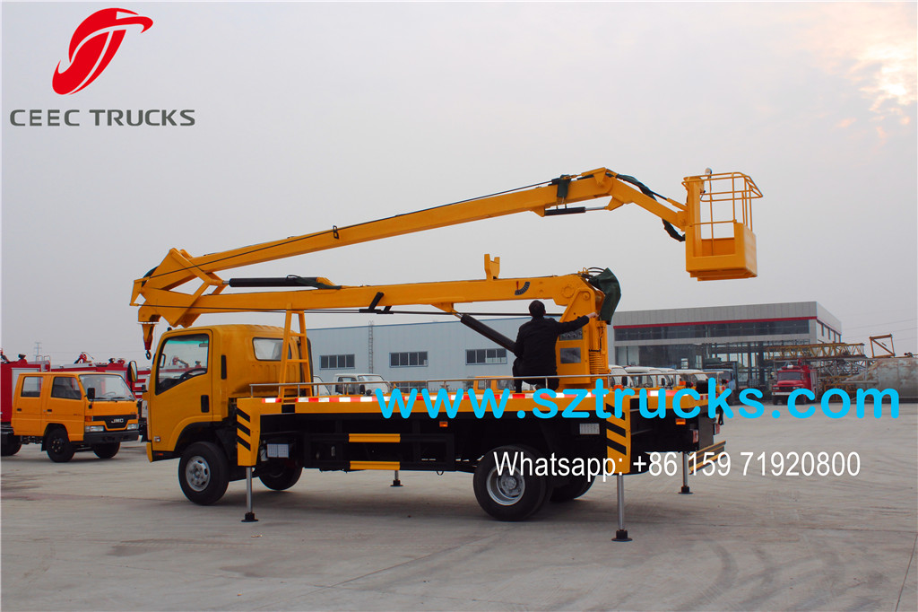 ISUZU 18m Aerial Working Platform for testing
