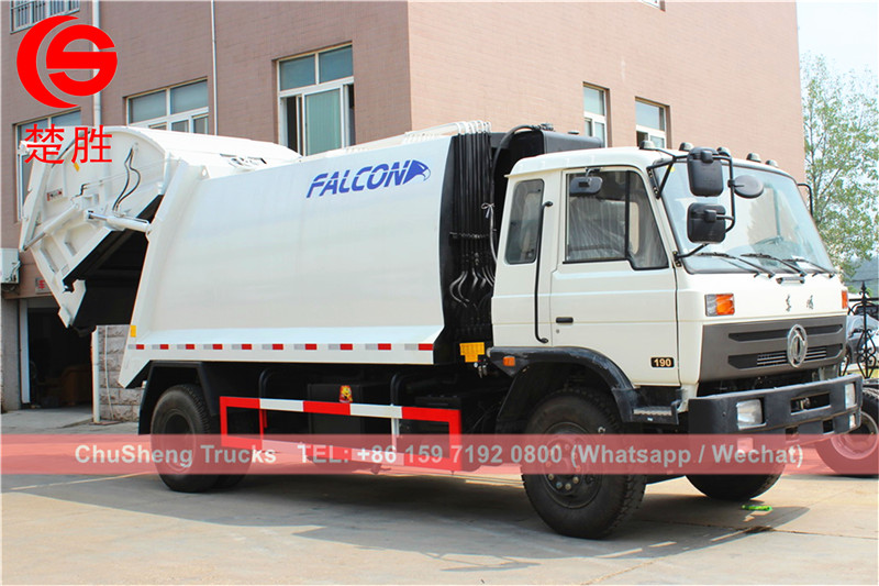 Ecuador customer buy DONGFENG 14cbm trash compactor truck