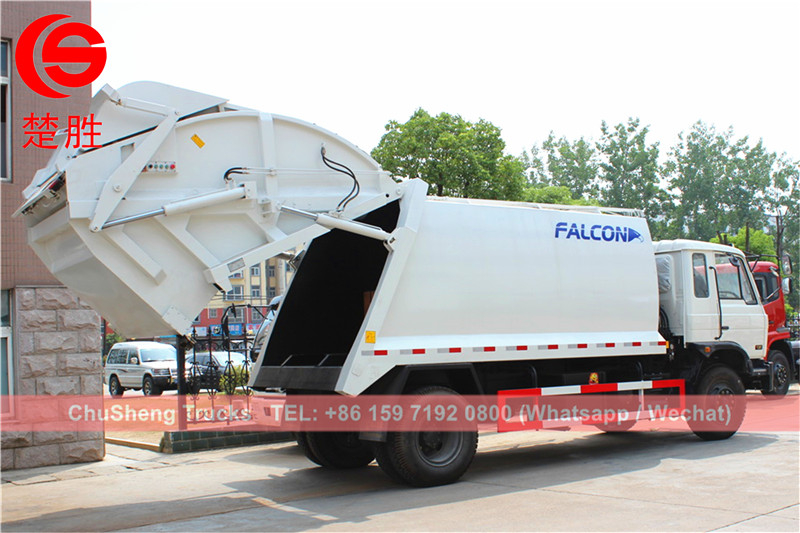 Ecuador customer buy DONGFENG 14cbm trash compactor truck