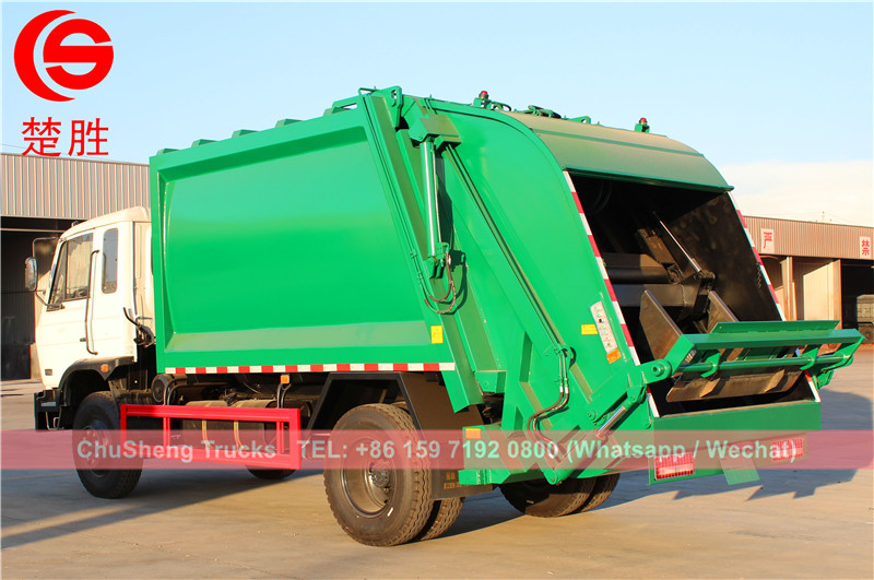 Philippine customer buy dongfeng 12cbm garbage compactor truck
