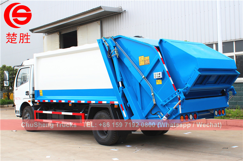 Nepal customer buy dongfeng 8000L refuse compactor truck
