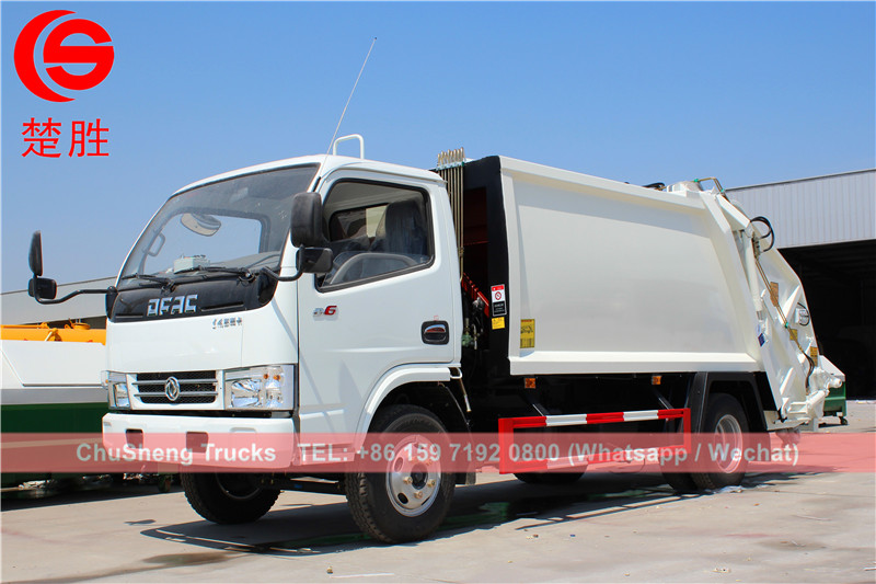 Mongolia customer buy 6cbm garbage compactor truck for city sanitation
