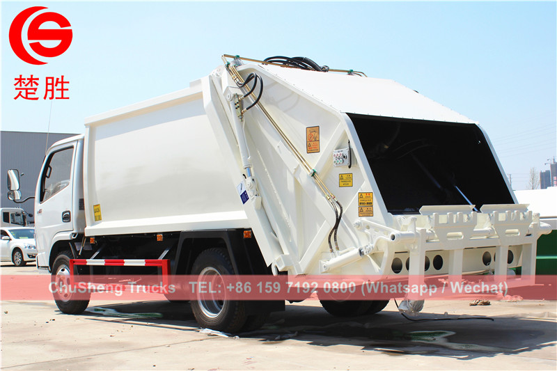 Mongolia customer buy 6cbm garbage compactor truck for city sanitation