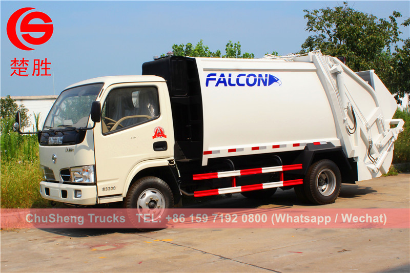 Togo customer buy Dongfeng 5cbm garbage compactor truck