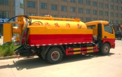 Combined vacuum sewage suction jetting truck for environment protection