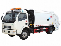 Laos customer buy Dongfeng 8 cbm garbage compactor truck
