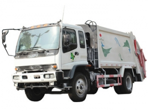 ISUZU 12000Litres trash compactor truck export Caribbean sea