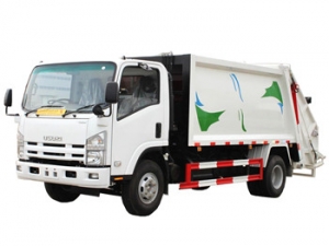 ISUZU 8000Litres trash compactor truck export Carribean sea